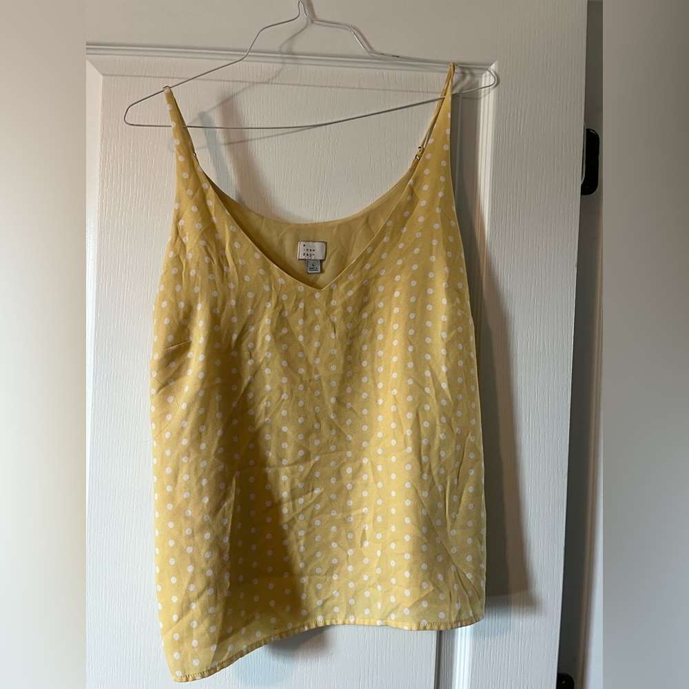 a new day Yellow Polka Dot Camisole
